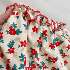 AO0507-60 طقم بناتي صيفي شورت بجي قطعتين ( بلوزة + شورت جينز)