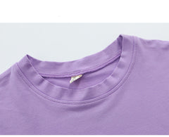 AO0507-78 طقم تنورة قطعتين ( بلوزة قطنية + تنورة موردة ناعمة )