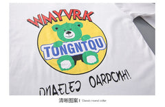 AO0507-98 طقم بناتي قطعتين ( افرهول جينز + بلوزة)