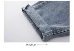 AO0507-98 طقم بناتي قطعتين ( افرهول جينز + بلوزة)