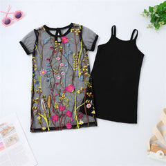 AO0507-100 فستان ناعم قطعتين