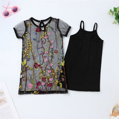 AO0507-100 فستان ناعم قطعتين