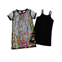 AO0507-100 فستان ناعم قطعتين