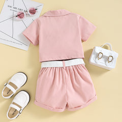 AO0507-101 طقم شورت 3 قطع ( جكيت + شورت+ حقيبة)