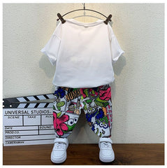 AO0507-107 طقم سبورت ولادي قطعتني ( بلوزة + بنطلون )