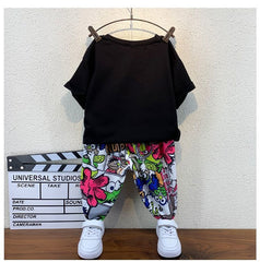 AO0507-107 طقم سبورت ولادي قطعتني ( بلوزة + بنطلون )