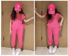 AO0507-109 طقم أفرهول كتان ( بلوزة قطن + أفرهول كتان ناعم )