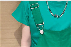 AO0507-109 طقم أفرهول كتان ( بلوزة قطن + أفرهول كتان ناعم )