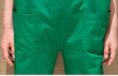 AO0507-109 طقم أفرهول كتان ( بلوزة قطن + أفرهول كتان ناعم )