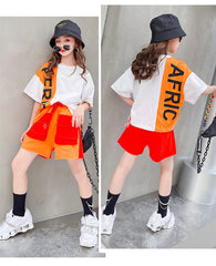 AO0507-115 طقم سبورت قطعني قطعتين ( بلوزة + شورت )