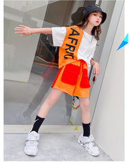 AO0507-115 طقم سبورت قطعني قطعتين ( بلوزة + شورت )