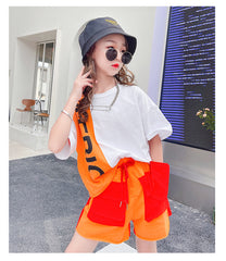 AO0507-115 طقم سبورت قطعني قطعتين ( بلوزة + شورت )