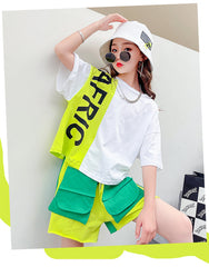 AO0507-115 طقم سبورت قطعني قطعتين ( بلوزة + شورت )