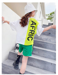 AO0507-115 طقم سبورت قطعني قطعتين ( بلوزة + شورت )