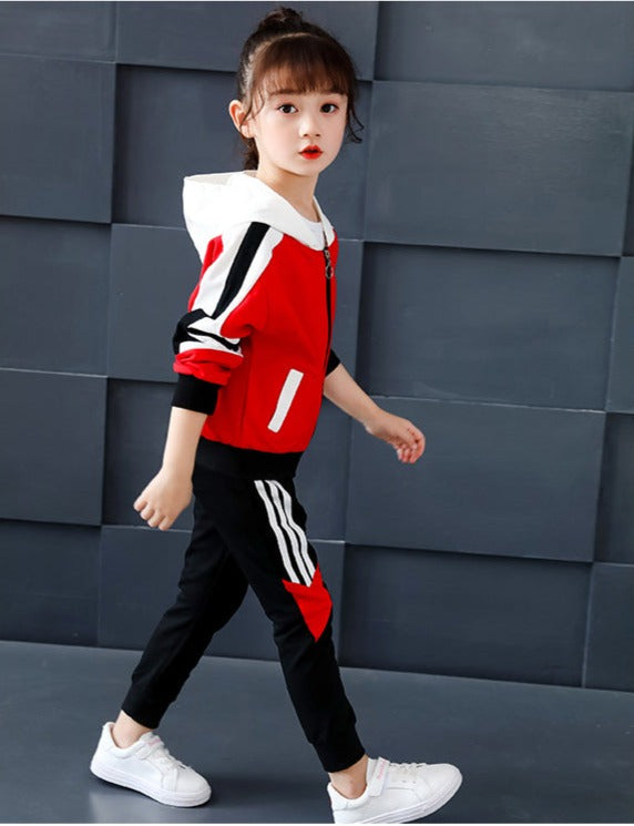 AS-1451G طقم سبورت بناتي قطعتين ( جكيت + بنطلون )