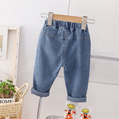 AO0508-34 طقم 3 قطع ( قميص + فست صوف+ بنطلون جينز ناعم)