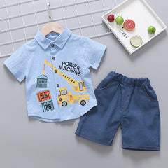 AO0304-31 طقم ولادي قطعتين ( قميص + شورت)