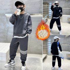 WZ261124-11 ترينج شتوي مبطن فرو تقيل قطعتين ( بلوزة + بنطلون)