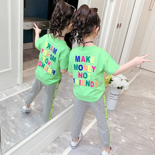 AO0402-68 طقم قطني مريح سبورت ( بلوزة قطنية + بنطلون قطني)