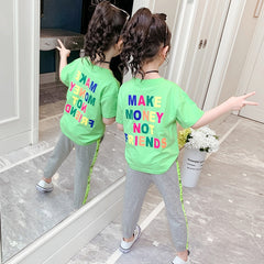 AO0402-68 طقم قطني مريح سبورت ( بلوزة قطنية + بنطلون قطني)