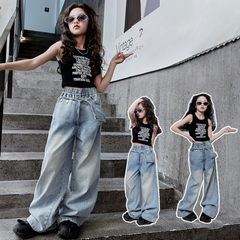 RM150424-4 طقم بناتي قطعتين ( بلوزة + بنطلون مميز قصة مودرن )