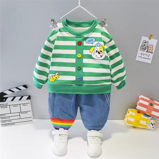 AO0519-124 طقم جينز قطعتين مبطن فرو بالكامل