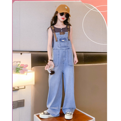 RM150424-5 طقم افرهول قطعتين ( بلوزة + افرهول جينز ناعم )