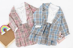 AS-1615G طقم بناتي 3 قطع ( جكيت + بلوزة + تنورة)