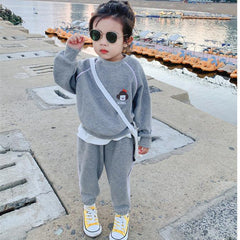 AO0505-02 طقم بناتي سبورت قطني ( بلوزة + بنطلون)