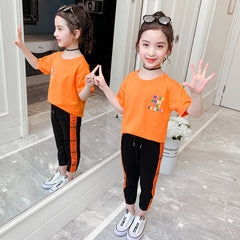 AO0402-68 طقم قطني مريح سبورت ( بلوزة قطنية + بنطلون قطني)