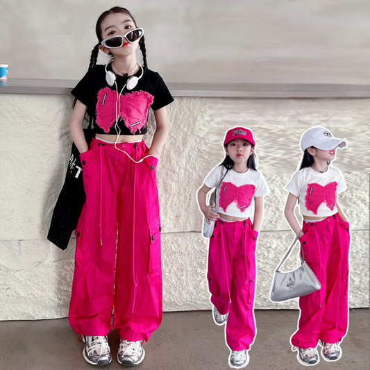 RM150424-20 طقم بناتي قطعتين ( بلوزة + بنطلون)