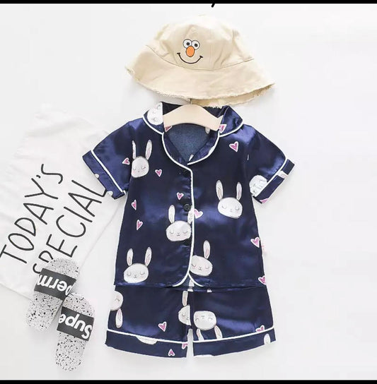 AO0304-53 طقم ستان قطعتين ( قميص + شورت)