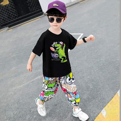 AO0507-107 طقم سبورت ولادي قطعتني ( بلوزة + بنطلون )