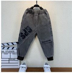 RM1227-44 طقم ولادي قطعتين ( بلوزة قطنية + بنطلون جينز )