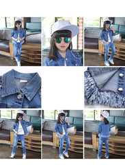 AS-1351G طقم جينز ( جكيت + بنطلون)