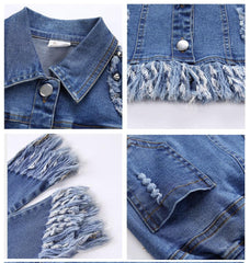 AS-1351G طقم جينز ( جكيت + بنطلون)