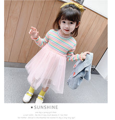 AO0111-15 فستان بناتي مع فست جينز