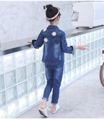 AS-1345G طقم جينز ( جكيت + بنطلون)