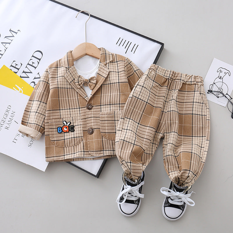 AS-1401B بدلة 4 قطع ( جكيت+ بلوزة قطنية+ بنطلون + ببيونة)