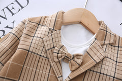 AS-1401B بدلة 4 قطع ( جكيت+ بلوزة قطنية+ بنطلون + ببيونة)