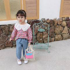 AS-1483G طقم بناتي ( قميص + بنطلون جينز)