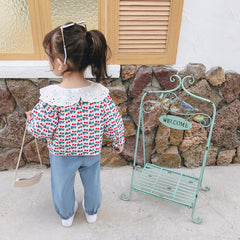 AS-1483G طقم بناتي ( قميص + بنطلون جينز)