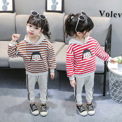 AS-1493G طقم بناتي قطني قطعتين ( بلوزة + بنطلون )