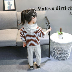 AS-1493G طقم بناتي قطني قطعتين ( بلوزة + بنطلون )