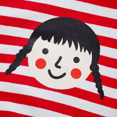 AS-1493G طقم بناتي قطني قطعتين ( بلوزة + بنطلون )