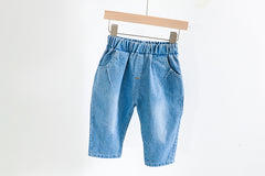 AS-1558B طقم بناتي قطعتين ( بلوزة مع لفحتها + بنطلون جينز)