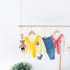 AS-1558B طقم بناتي قطعتين ( بلوزة مع لفحتها + بنطلون جينز)