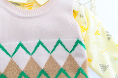 AS-1568B طقم ولادي 3 قطع ( قميص + فست + بنطلون )