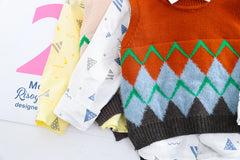 AS-1568B طقم ولادي 3 قطع ( قميص + فست + بنطلون )