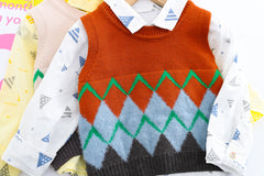 AS-1568B طقم ولادي 3 قطع ( قميص + فست + بنطلون )